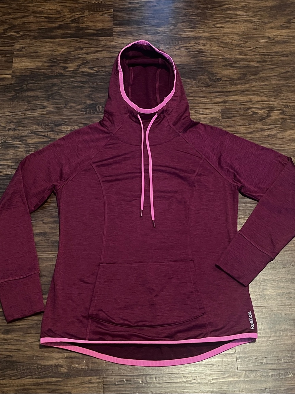 Reebok Women's Berry/Burgundy Heather Athletic Sweatshirt Size Large
